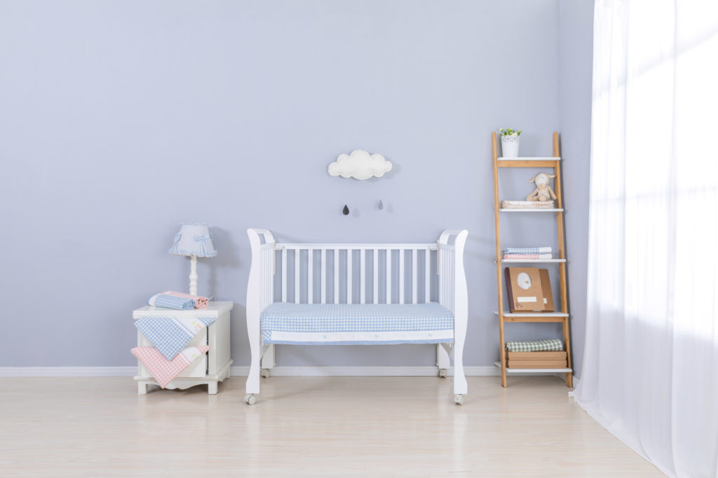 Well designed crib and baby room